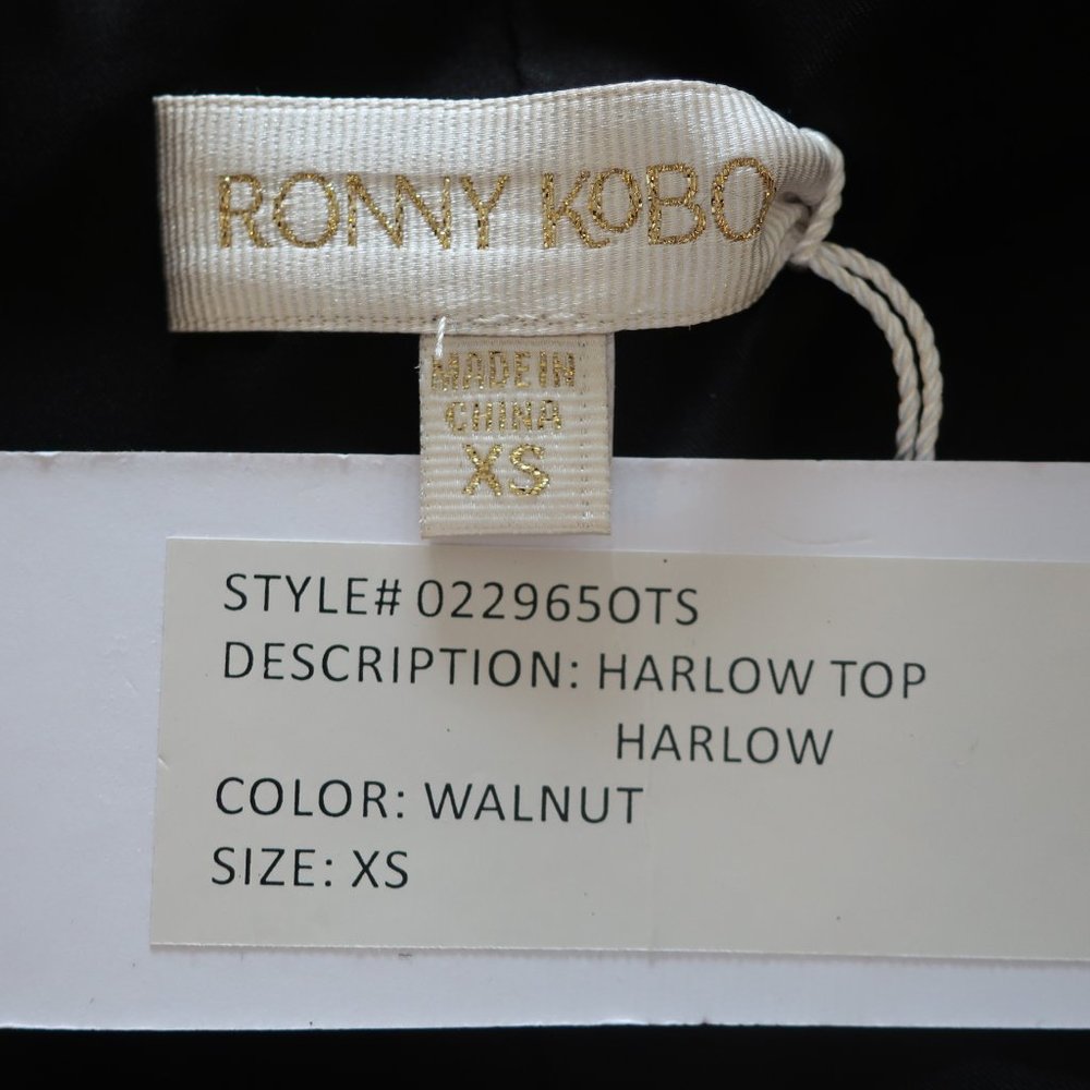 Ronny Kobo Collection Brown and Black Blouse - Picture 15 of 16